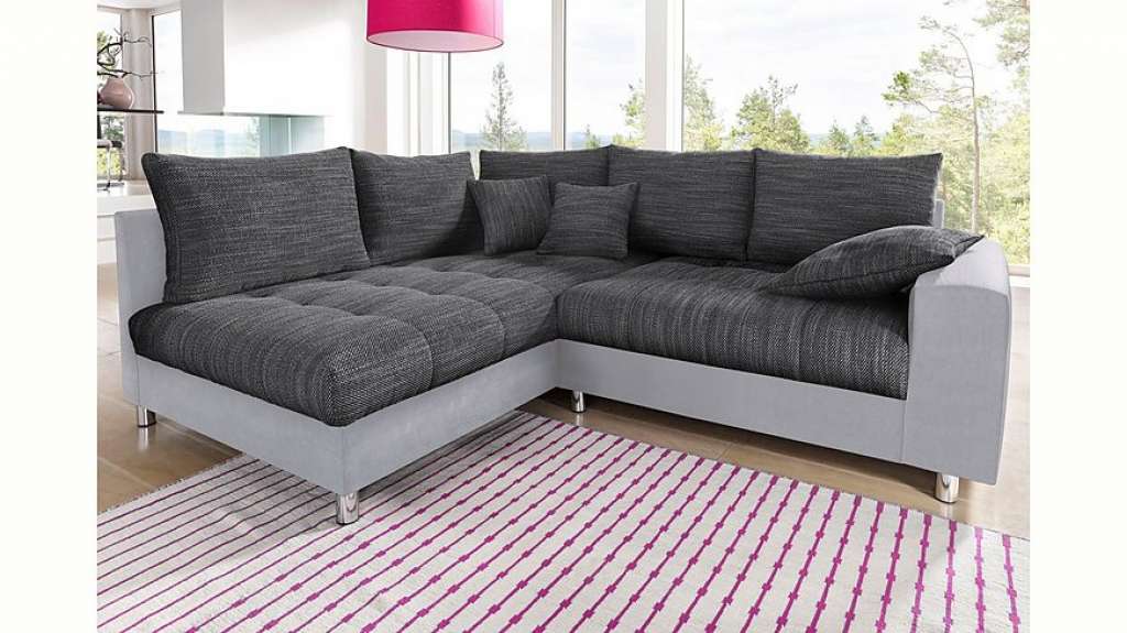 Nova Via Ecksofa, wahlweise mit Kaltschaum (140kg Belastung/Sitz), RGB-LED-Beleuchtung und Bettfunktion