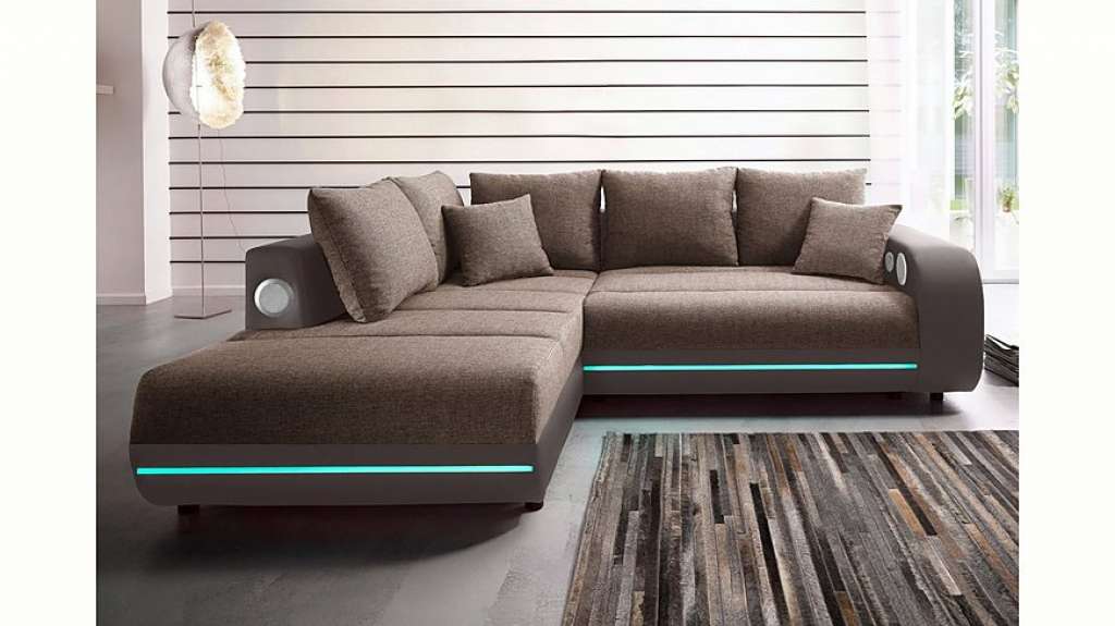Nova Via Ecksofa, inklusive RGB-LED-Beleuchtung