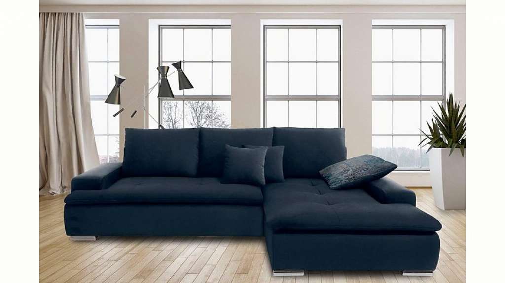 Nova Via Ecksofa, wahlweise mit Kaltschaum (140kg Belastung/Sitz), RGB-LED-Beleuchtung und Bettfunktion