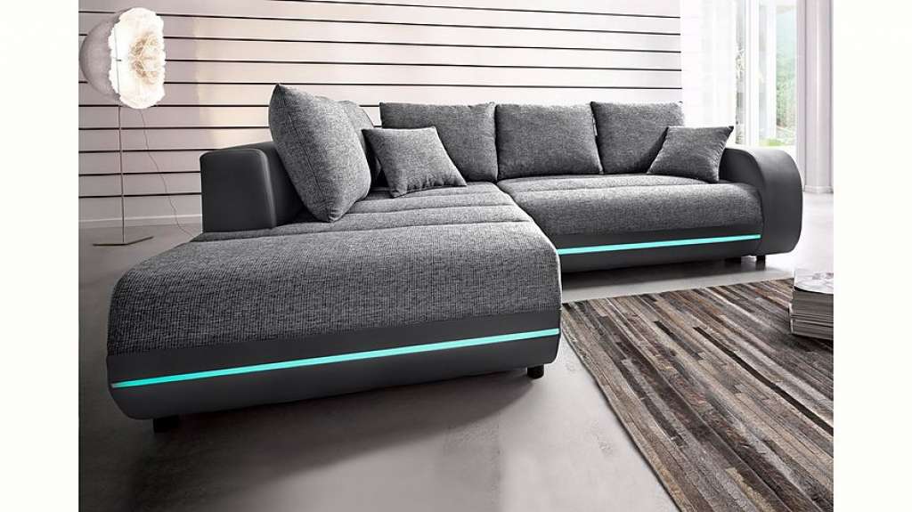 Nova Via Ecksofa, inklusive RGB-LED-Beleuchtung