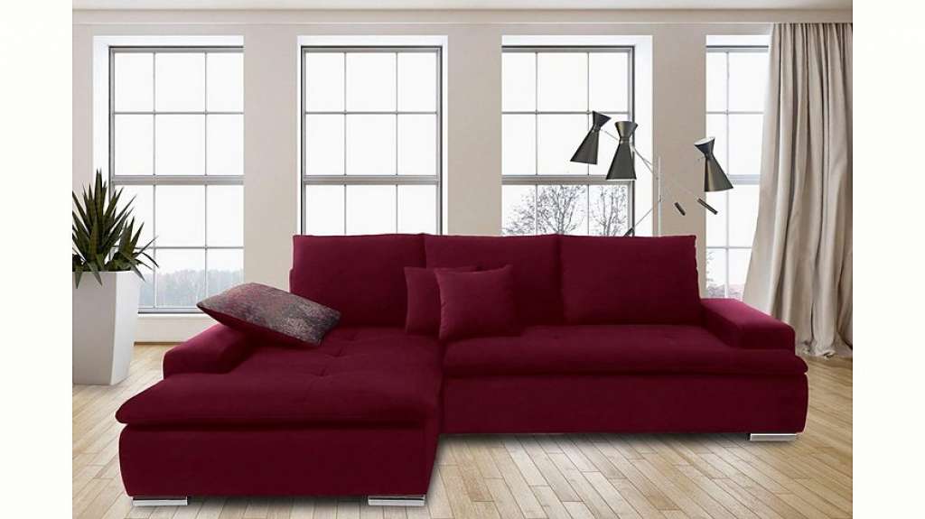 Nova Via Ecksofa, wahlweise mit Kaltschaum (140kg Belastung/Sitz), RGB-LED-Beleuchtung und Bettfunktion