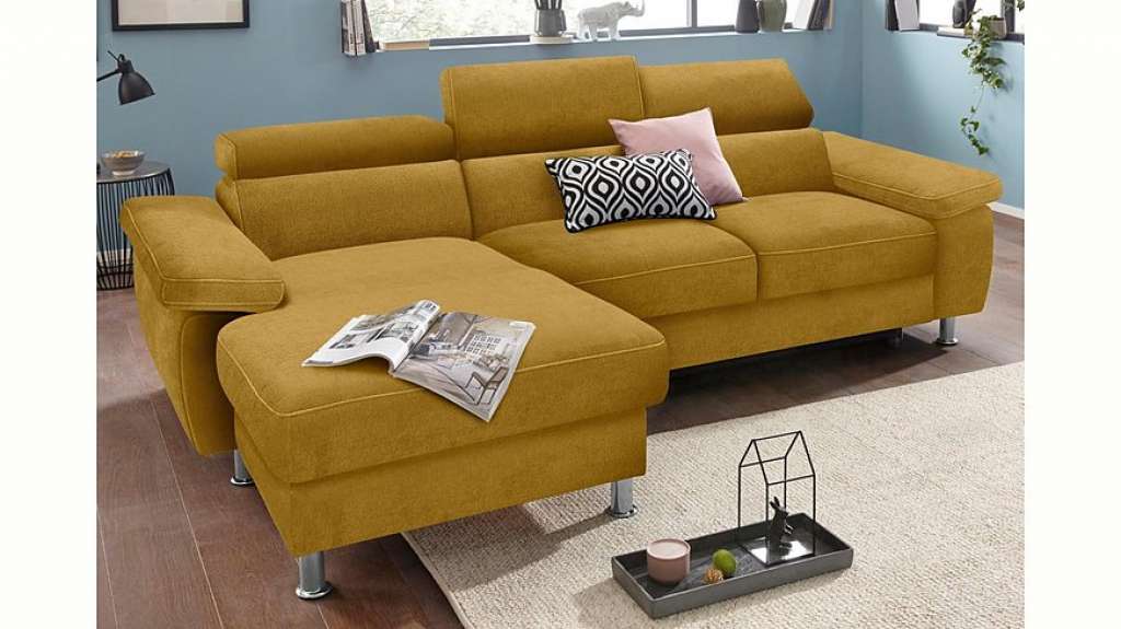 Nova Via Ecksofa, wahlweise mit Aqua Clean Stoff für leichte Reinigung mit Wasser und Bettfunktion