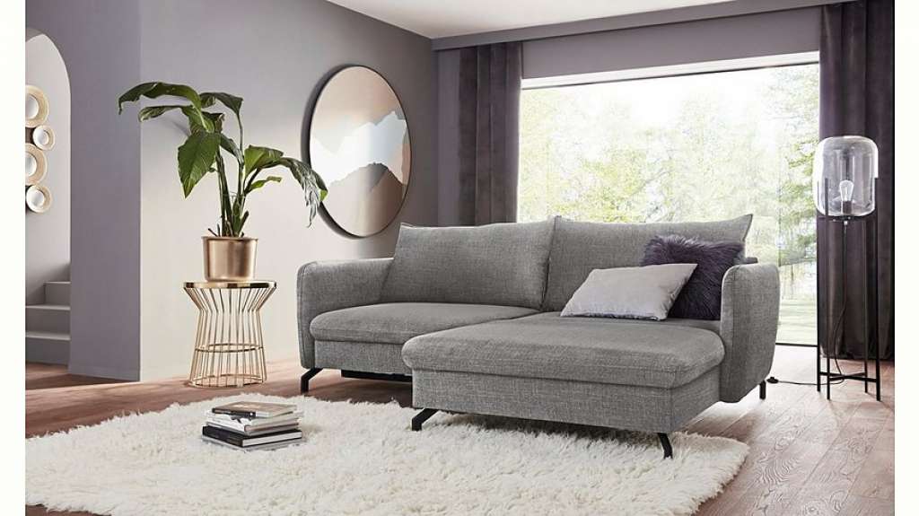 Nova Via Polsterecke, Premium Artikel, wahlweise mit Aqua Clean Stoff für leichte Reinigung mit Wasser und Bettfunktion