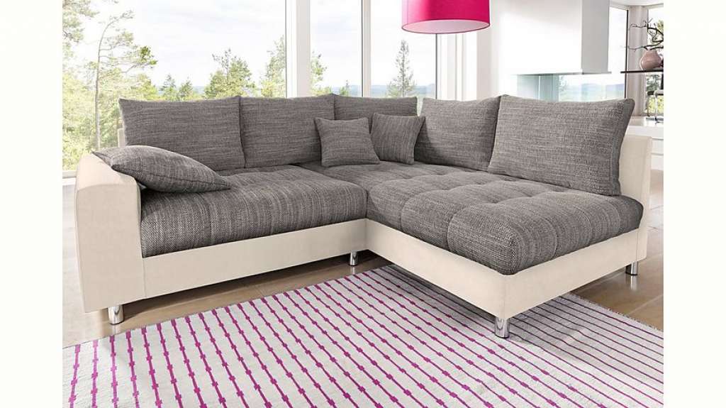 Nova Via Ecksofa, wahlweise mit Kaltschaum (140kg Belastung/Sitz), RGB-LED-Beleuchtung und Bettfunktion