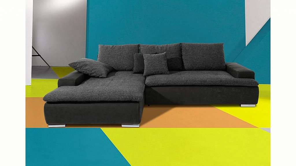 Nova Via Ecksofa, wahlweise mit Kaltschaum (140kg Belastung/Sitz), RGB-LED-Beleuchtung und Bettfunktion