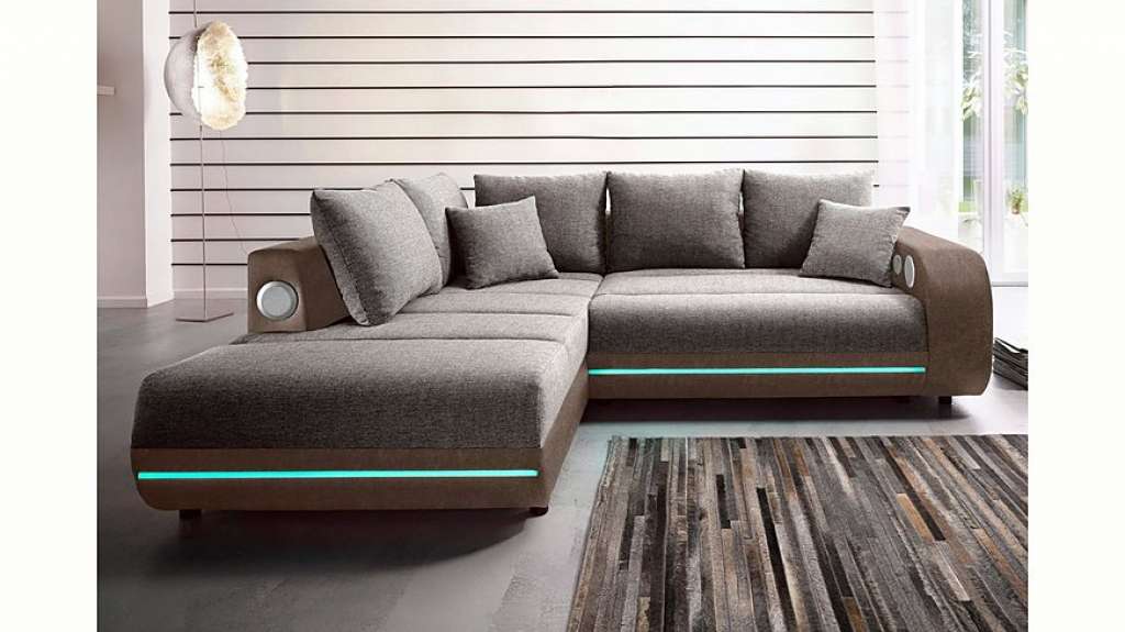 Nova Via Ecksofa, inklusive RGB-LED-Beleuchtung