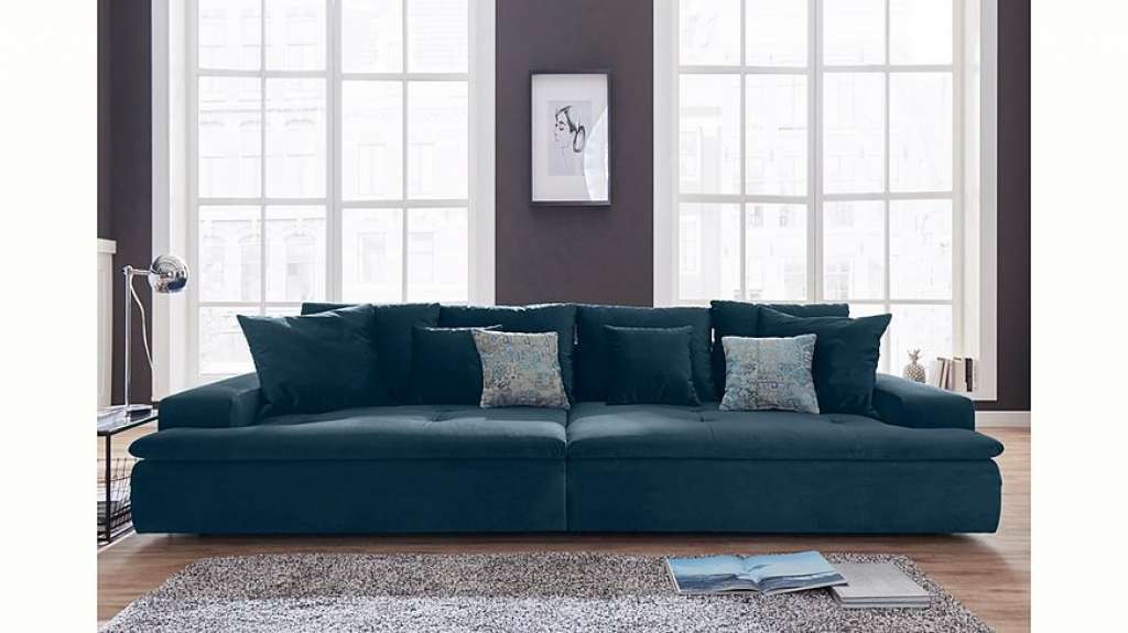Nova Via Big-Sofa, wahlweise mit Kaltschaum (140kg Belastung/Sitz) und RGB-LED-Beleuchtung