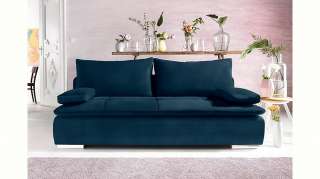 Nova Via Schlafsofa, wahlweise mit Kaltschaum (140kg Belastung/Sitz) und RGB-LED-Beleuchtung