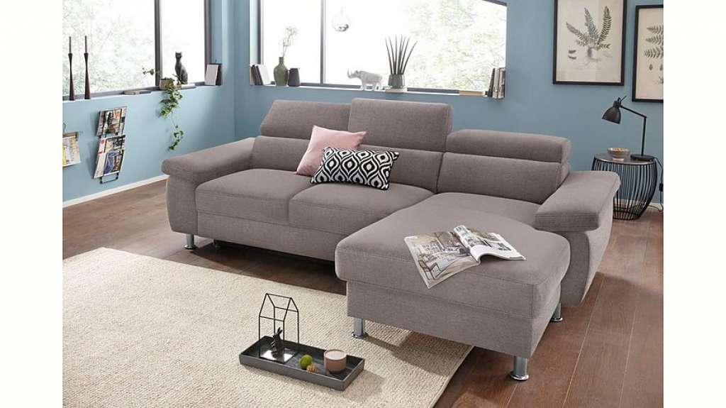 Nova Via Ecksofa, wahlweise mit Aqua Clean Stoff für leichte Reinigung mit Wasser und Bettfunktion