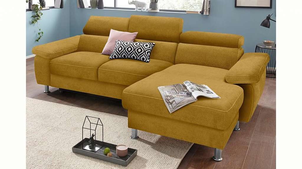 Nova Via Ecksofa, wahlweise mit Aqua Clean Stoff für leichte Reinigung mit Wasser und Bettfunktion