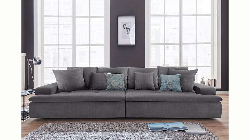 Nova Via Big-Sofa, wahlweise mit Kaltschaum (140kg Belastung/Sitz) und RGB-LED-Beleuchtung