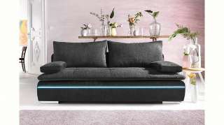 Nova Via Schlafsofa, wahlweise mit Kaltschaum (140kg Belastung/Sitz) und RGB-LED-Beleuchtung