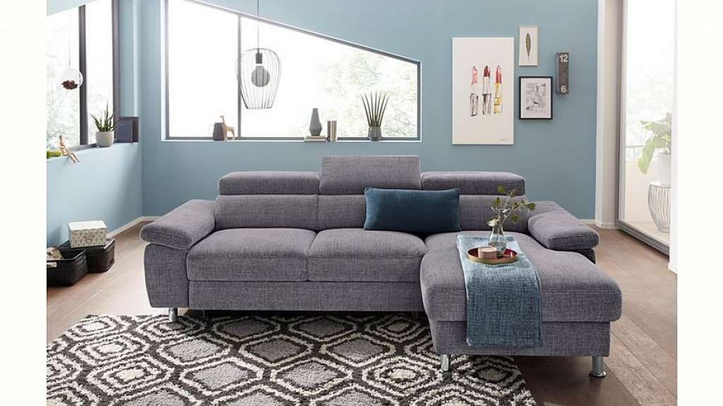 Nova Via Ecksofa, wahlweise mit Aqua Clean Stoff für leichte Reinigung mit Wasser und Bettfunktion