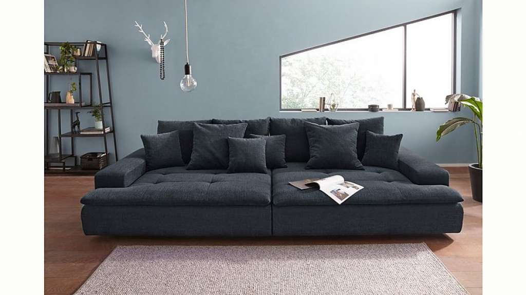 Nova Via Big-Sofa, wahlweise mit Kaltschaum (140kg Belastung/Sitz) und AquaClean-Stoff für leichte Reinigung mit Wasser