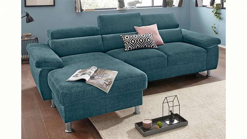 Nova Via Ecksofa, wahlweise mit Aqua Clean Stoff für leichte Reinigung mit Wasser und Bettfunktion