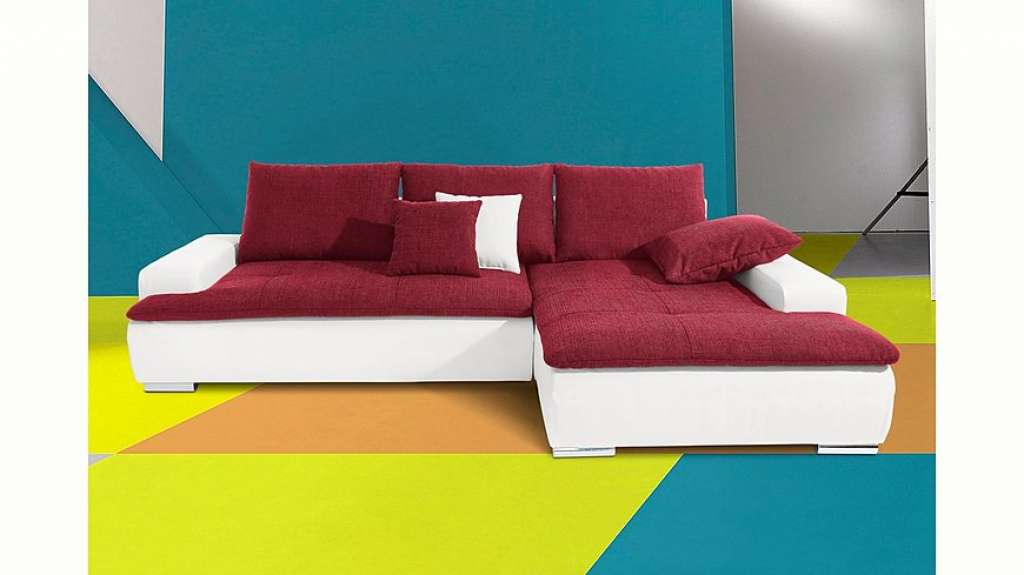 Nova Via Ecksofa, wahlweise mit Kaltschaum (140kg Belastung/Sitz), RGB-LED-Beleuchtung und Bettfunktion