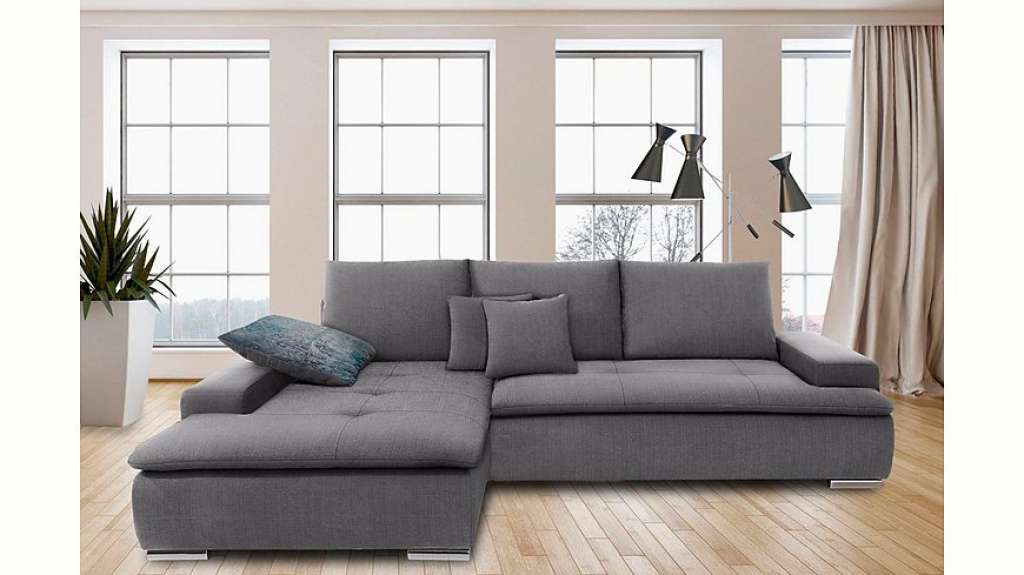 Nova Via Ecksofa, wahlweise mit Kaltschaum (140kg Belastung/Sitz), RGB-LED-Beleuchtung und Bettfunktion