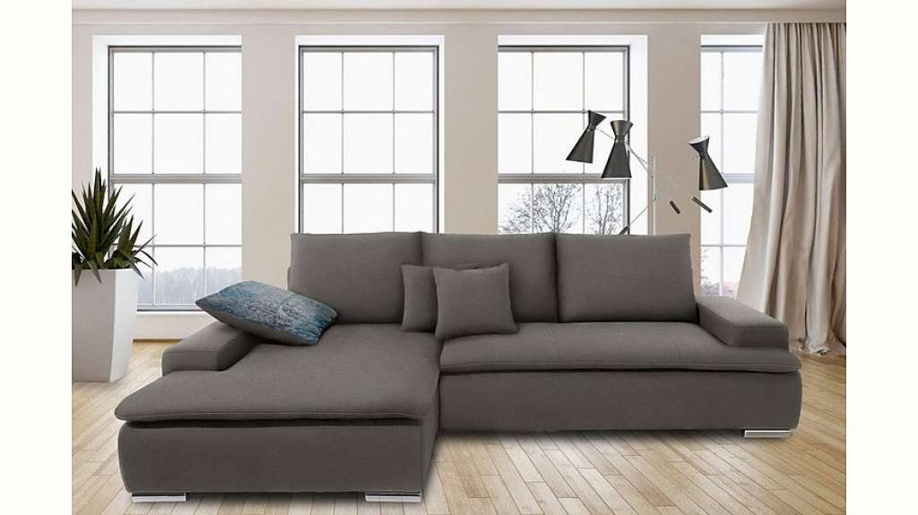 Nova Via Ecksofa, wahlweise mit Kaltschaum (140kg Belastung/Sitz), RGB-LED-Beleuchtung und Bettfunktion