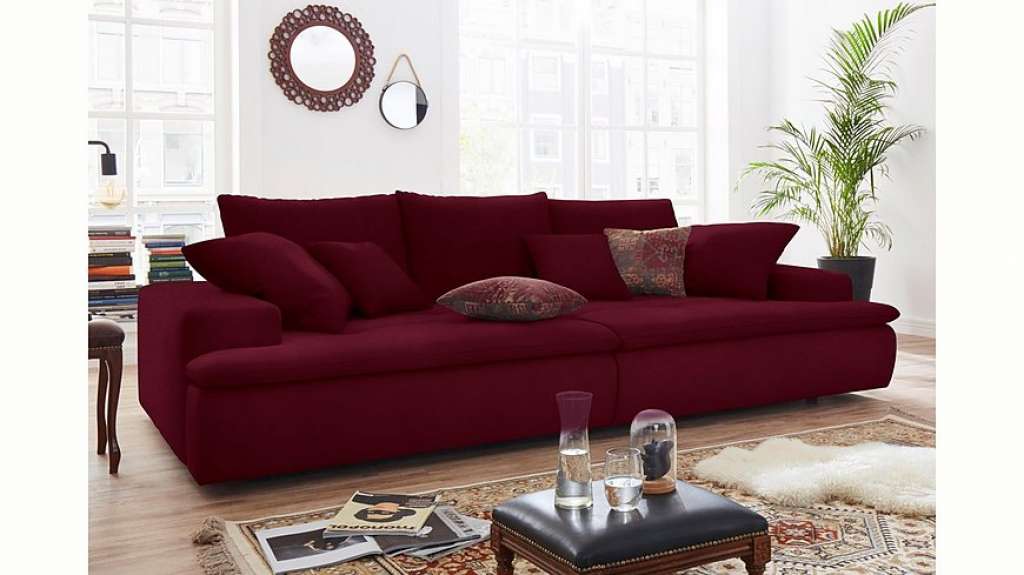Nova Via Big-Sofa, wahlweise mit Kaltschaum (140kg Belastung/Sitz) und RGB-LED-Beleuchtung