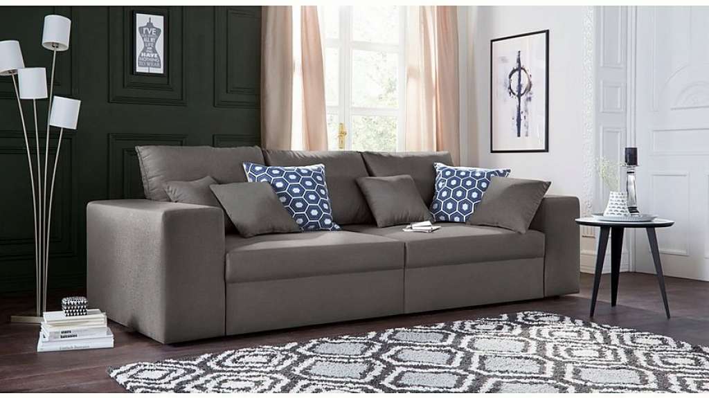 Nova Via Big-Sofa, wahlweise mit Kaltschaum (140kg Belastung/Sitz) und Bettfunktion