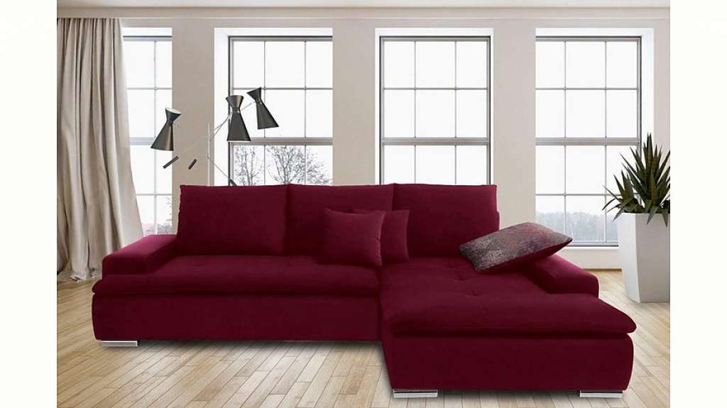 Nova Via Ecksofa, wahlweise mit Kaltschaum (140kg Belastung/Sitz), RGB-LED-Beleuchtung und Bettfunktion