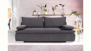 Nova Via Schlafsofa, wahlweise mit Kaltschaum (140kg Belastung/Sitz) und RGB-LED-Beleuchtung