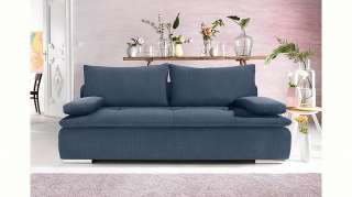 Nova Via Schlafsofa, wahlweise mit Kaltschaum (140kg Belastung/Sitz) und RGB-LED-Beleuchtung