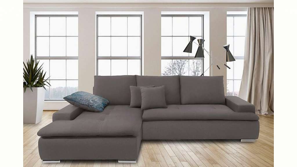 Nova Via Ecksofa, wahlweise mit Kaltschaum (140kg Belastung/Sitz), RGB-LED-Beleuchtung und Bettfunktion