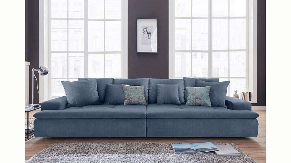 Nova Via Big-Sofa, wahlweise mit Kaltschaum (140kg Belastung/Sitz) und RGB-LED-Beleuchtung