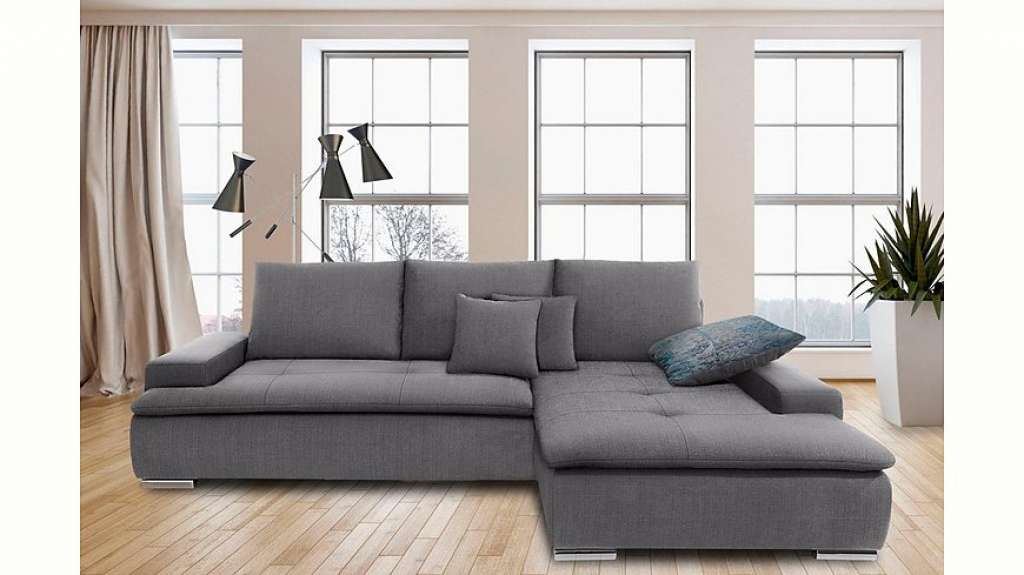 Nova Via Ecksofa, wahlweise mit Kaltschaum (140kg Belastung/Sitz), RGB-LED-Beleuchtung und Bettfunktion