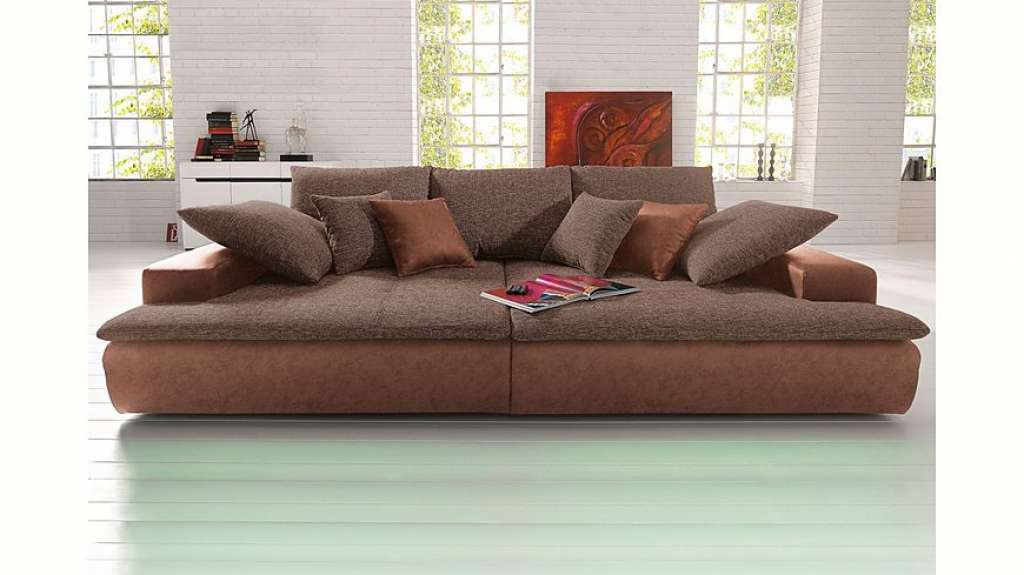 Nova Via Big-Sofa, wahlweise mit Kaltschaum (140kg Belastung/Sitz) und RGB-LED-Beleuchtung