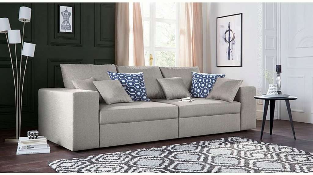 Nova Via Big-Sofa, wahlweise mit Kaltschaum (140kg Belastung/Sitz) und Bettfunktion