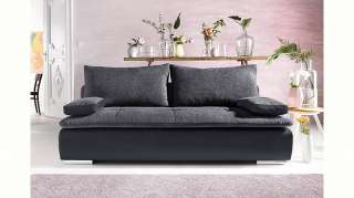 Nova Via Schlafsofa, wahlweise mit Kaltschaum (140kg Belastung/Sitz) und RGB-LED-Beleuchtung