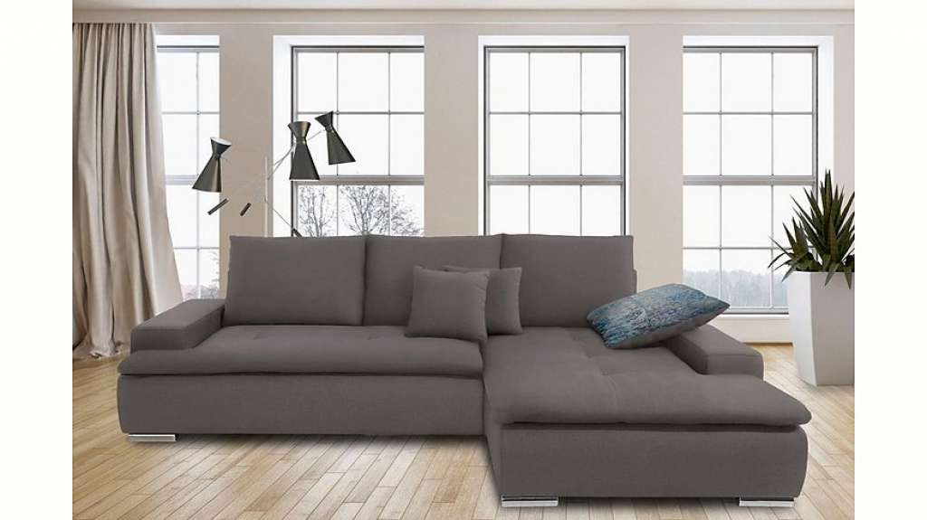 Nova Via Ecksofa, wahlweise mit Kaltschaum (140kg Belastung/Sitz), RGB-LED-Beleuchtung und Bettfunktion