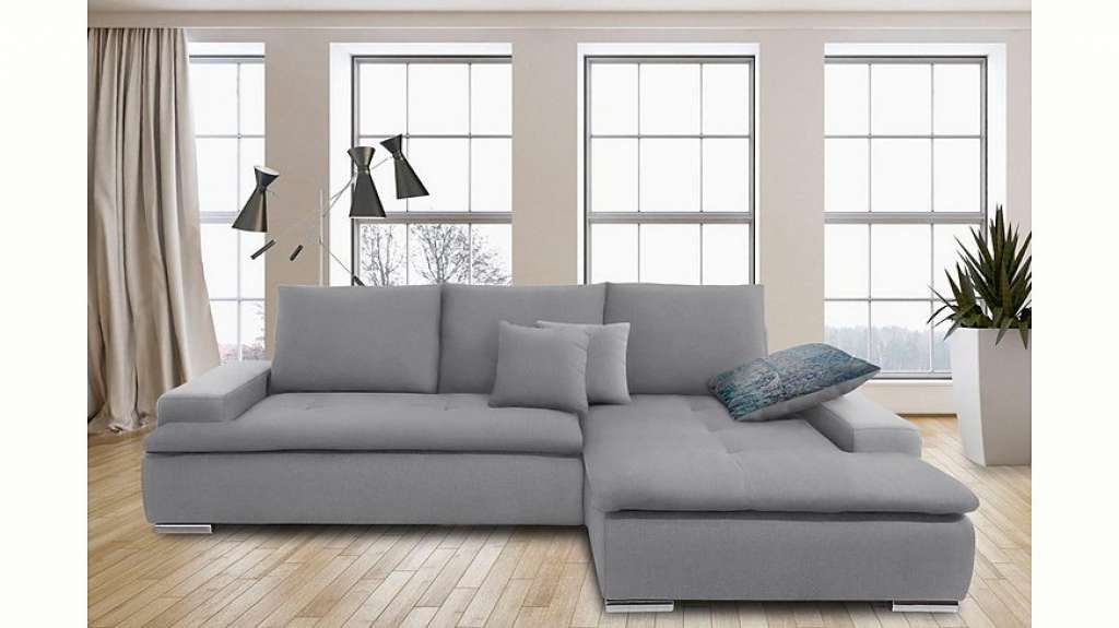 Nova Via Ecksofa, wahlweise mit Kaltschaum (140kg Belastung/Sitz), RGB-LED-Beleuchtung und Bettfunktion
