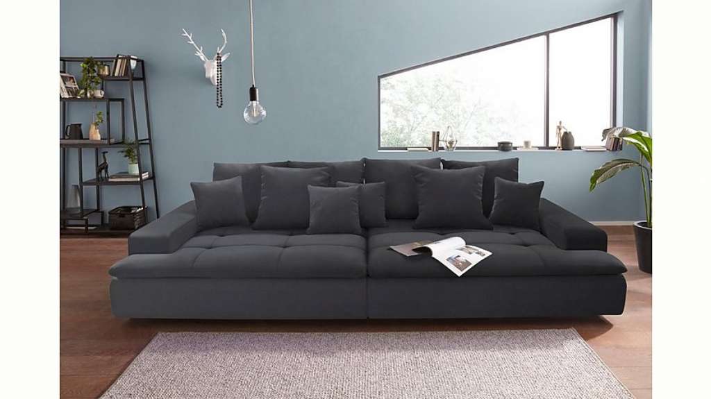 Nova Via Big-Sofa, wahlweise mit Kaltschaum (140kg Belastung/Sitz) und AquaClean-Stoff für leichte Reinigung mit Wasser
