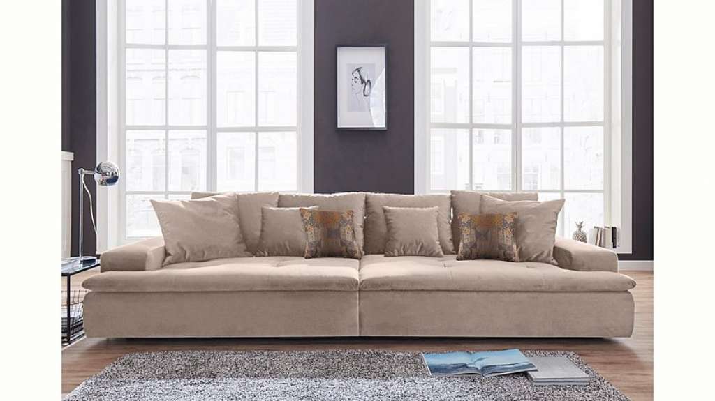 Nova Via Big-Sofa, wahlweise mit Kaltschaum (140kg Belastung/Sitz) und RGB-LED-Beleuchtung