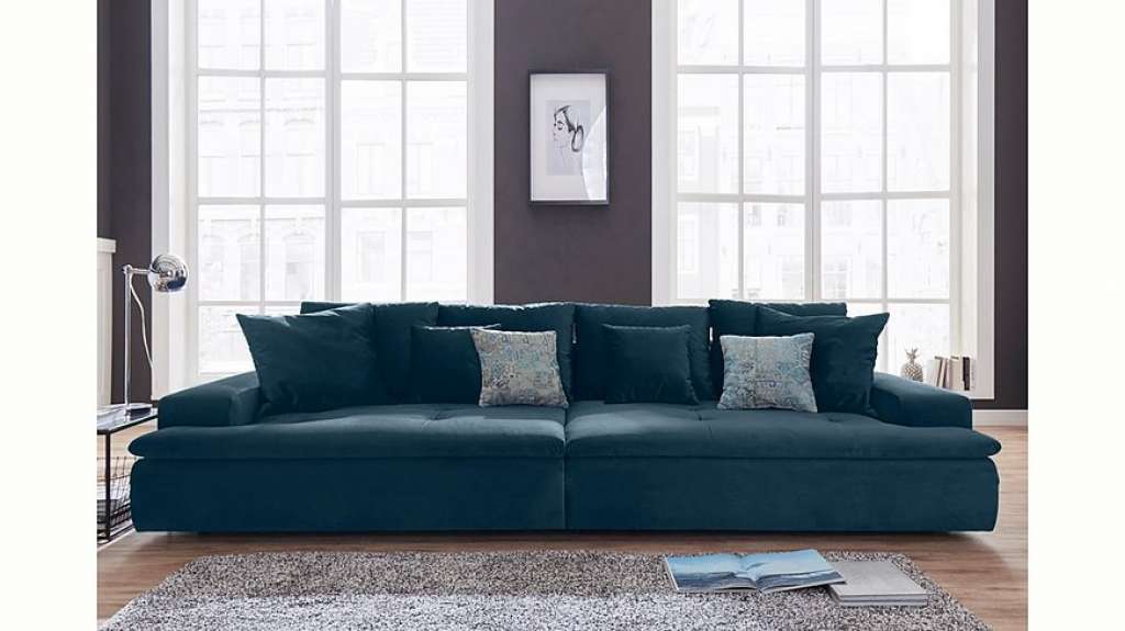 Nova Via Big-Sofa, wahlweise mit Kaltschaum (140kg Belastung/Sitz) und RGB-LED-Beleuchtung