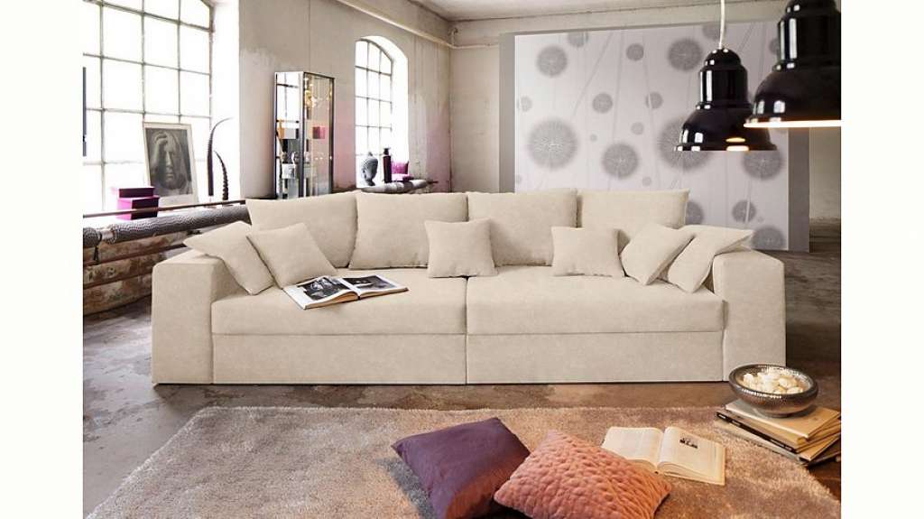 Nova Via Big-Sofa, wahlweise mit Kaltschaum (140kg Belastung/Sitz) und Bettfunktion