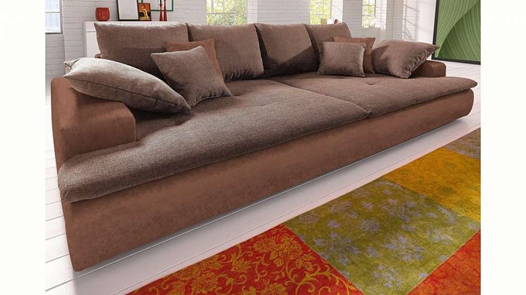 Nova Via Big-Sofa, wahlweise mit Kaltschaum (140kg Belastung/Sitz) und RGB-LED-Beleuchtung