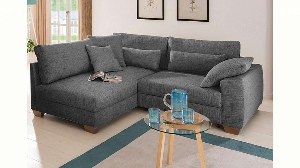 Home affaire Ecksofa »Kerstin«, mit Ottomanenabschluß und Federkern, wahlweise mit Bettfunktion