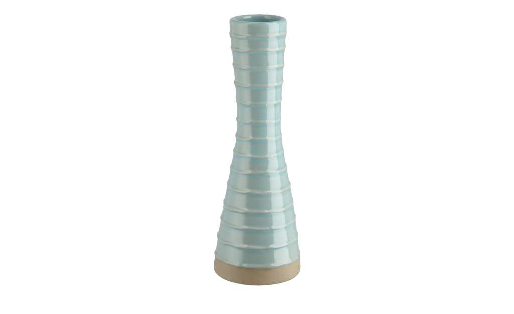 Vase ¦ blau ¦ Steinzeug ¦ Maße (cm): H: 19,7 Ø: 6.8 Dekoration > Vasen - Höffner