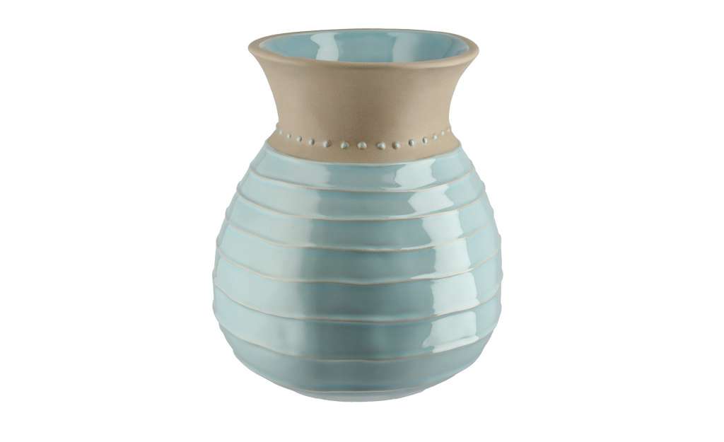 Vase ¦ blau ¦ Steinzeug ¦ Maße (cm): H: 20 Ø: 18 Dekoration > Vasen - Höffner