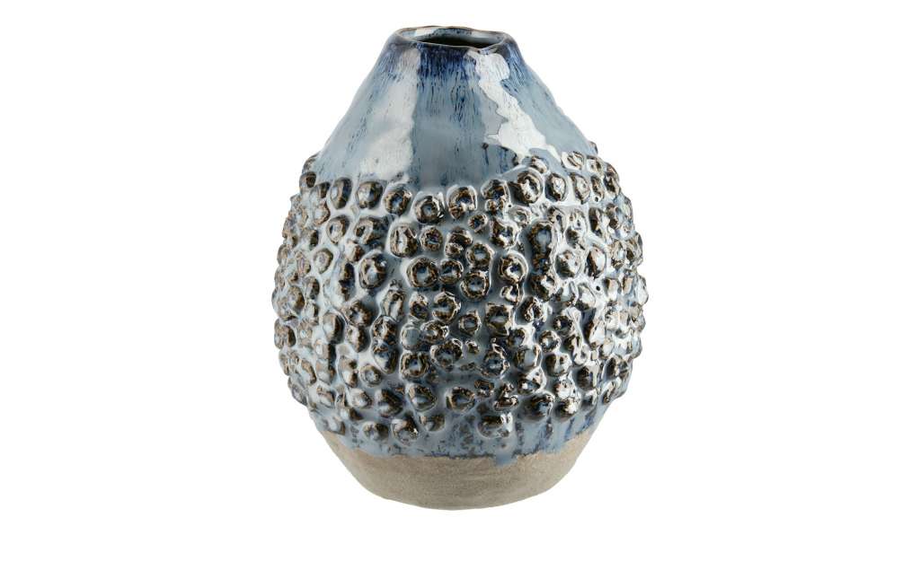 Vase ¦ blau ¦ Steinzeug ¦ Maße (cm): H: 19 Ø: 15.3 Dekoration > Vasen - Höffner
