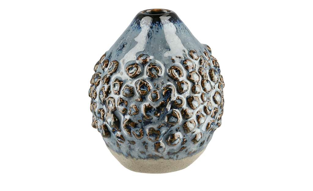 Vase ¦ blau ¦ Steinzeug ¦ Maße (cm): H: 10 Ø: 8.5 Dekoration > Vasen - Höffner