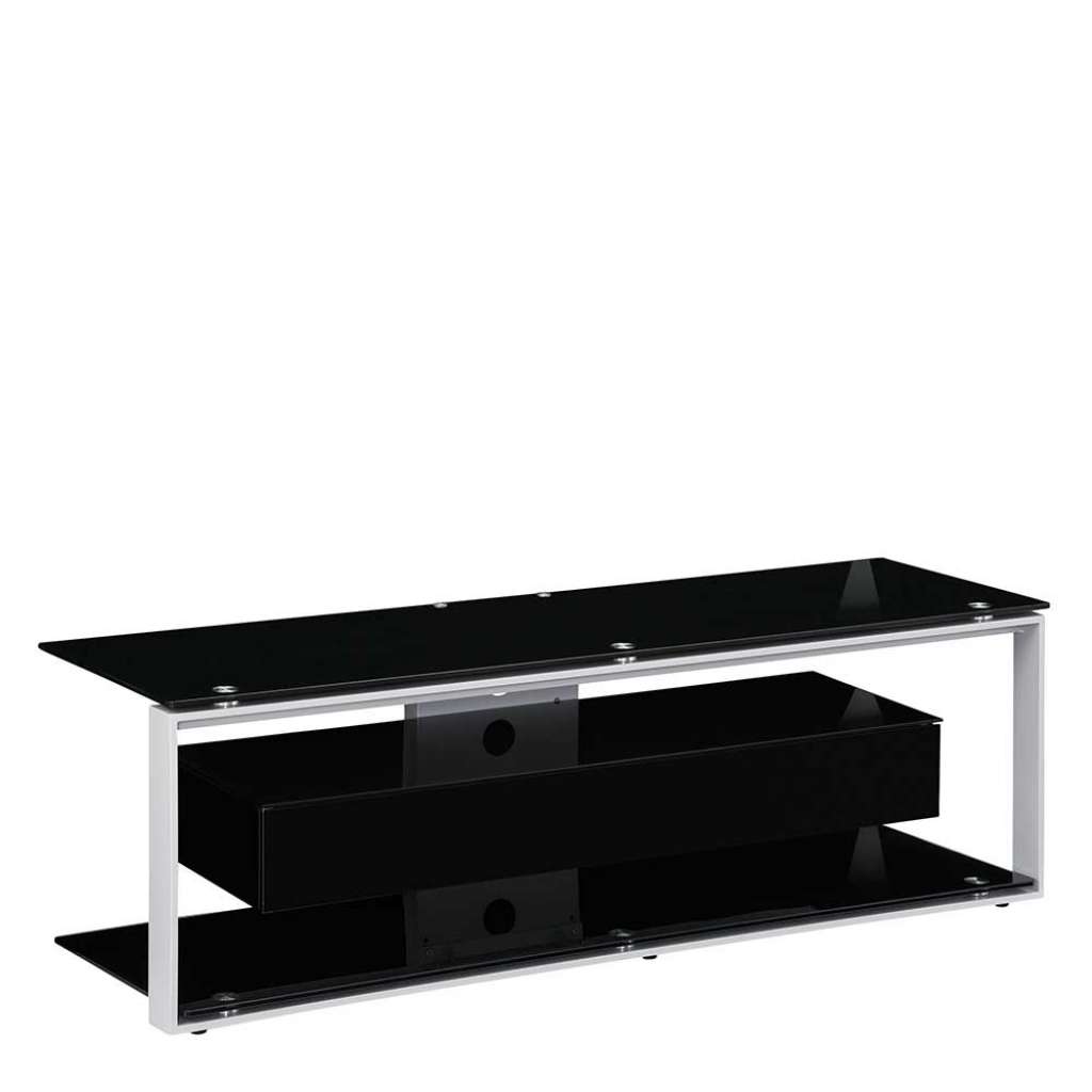 TV Rack in Schwarz 130 cm breit
