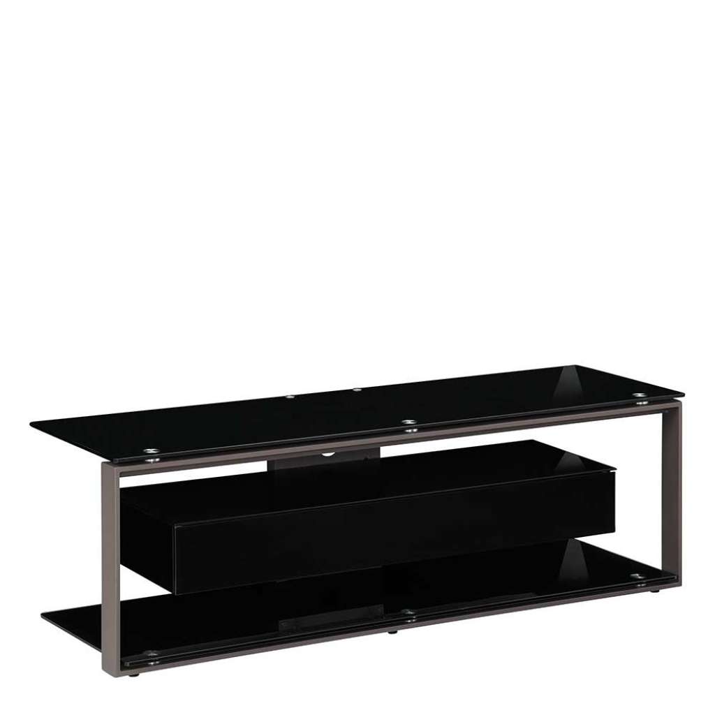TV Rack in Schwarz Klappe