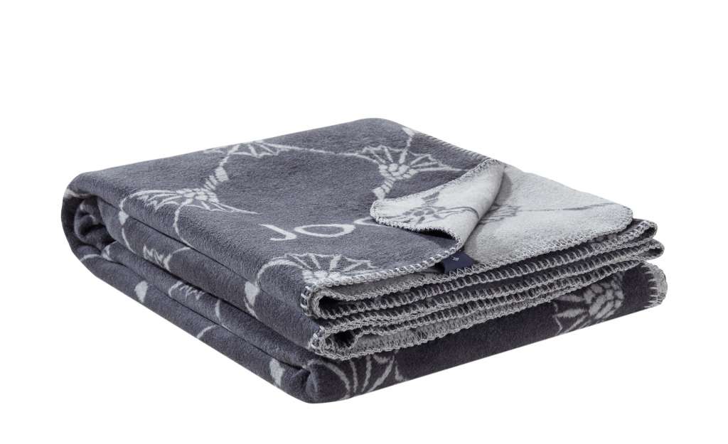 JOOP! Wohndecke  Cornflower ¦ grau ¦ 58% Baumwolle, 35% Polyacryl, 7% Polyester ¦ Maße (cm): B: 150 T: 200 Heimtextilien > Kuscheldecken - Höffner