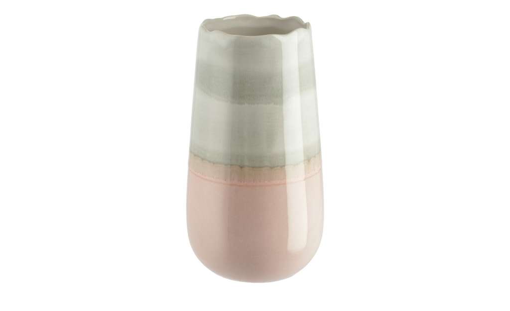 Vase ¦ rosa/pink ¦ Steingut ¦ Maße (cm): H: 24,5 Ø: 14 Dekoration > Vasen - Höffner