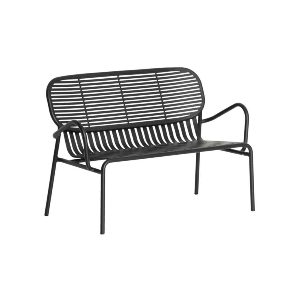 Petite Friture - Week-End 2-sitzer Sofa - schwarz - indoor